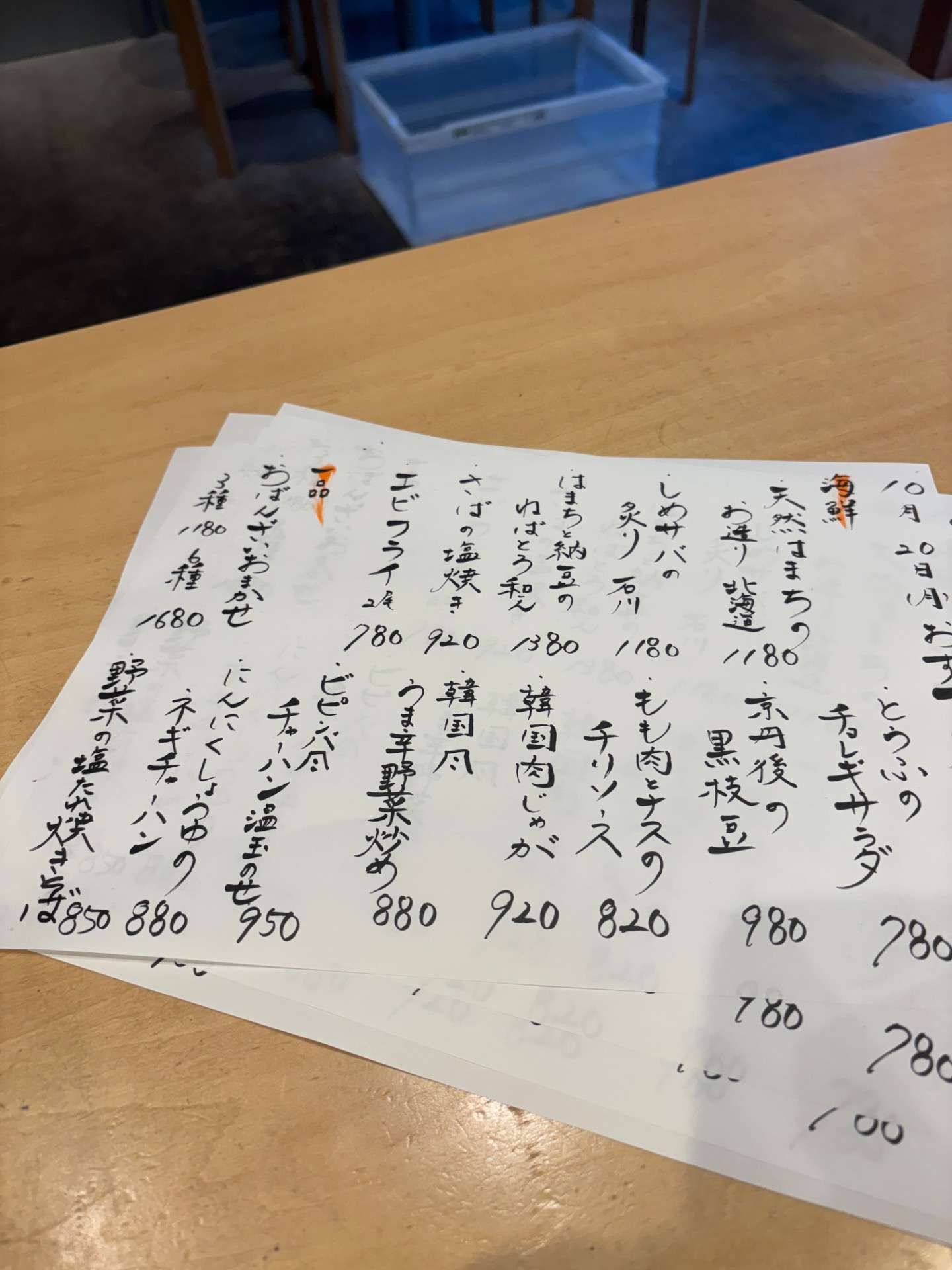 【西院の居酒屋】本日のおすすめ